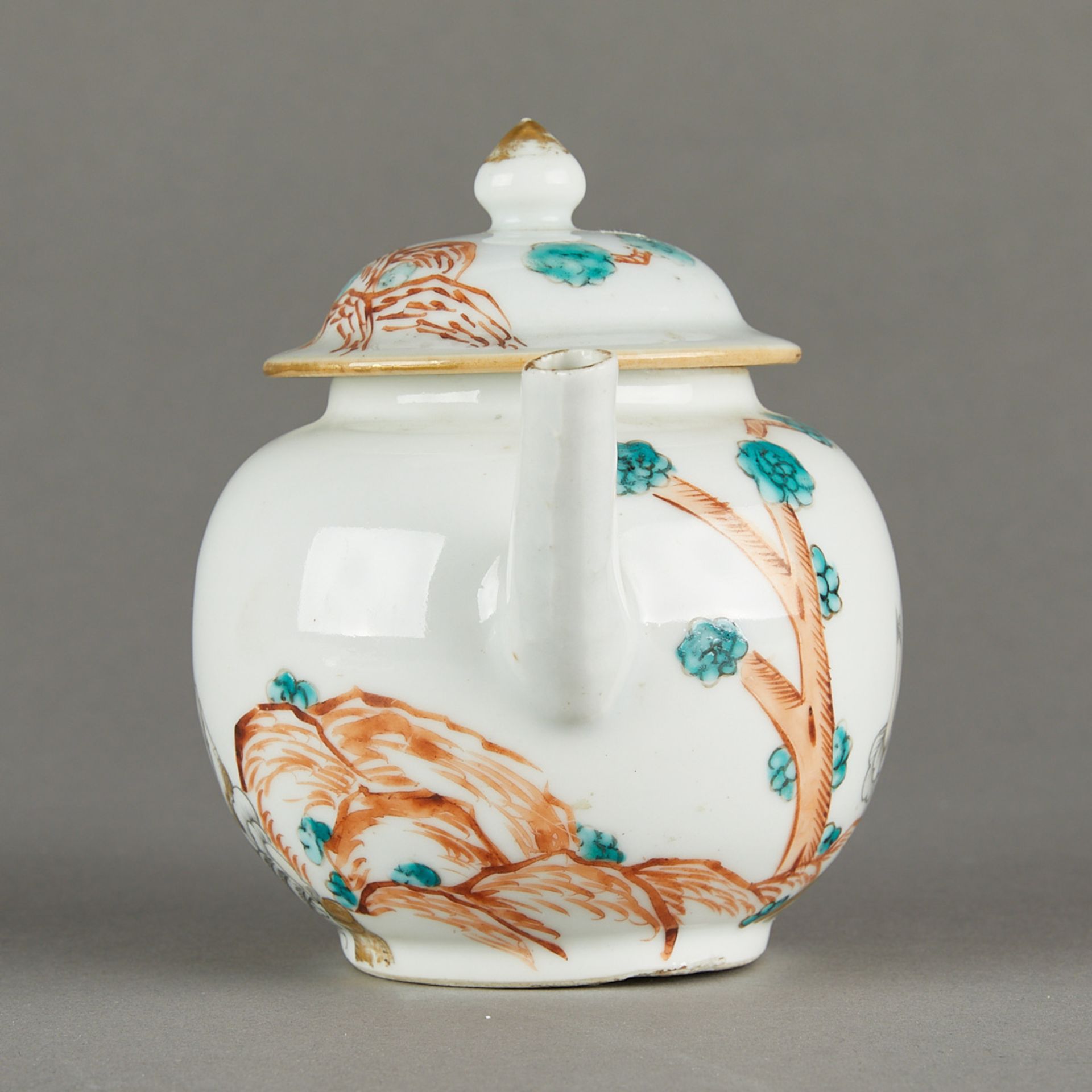 Chinese Export Famille Verte Porcelain Teapot - Bild 3 aus 11