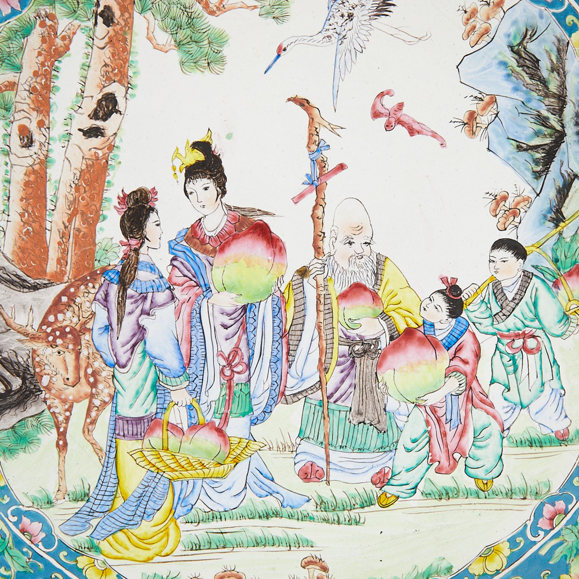 20th c. Chinese Peking Enamel Platter - Image 4 of 8