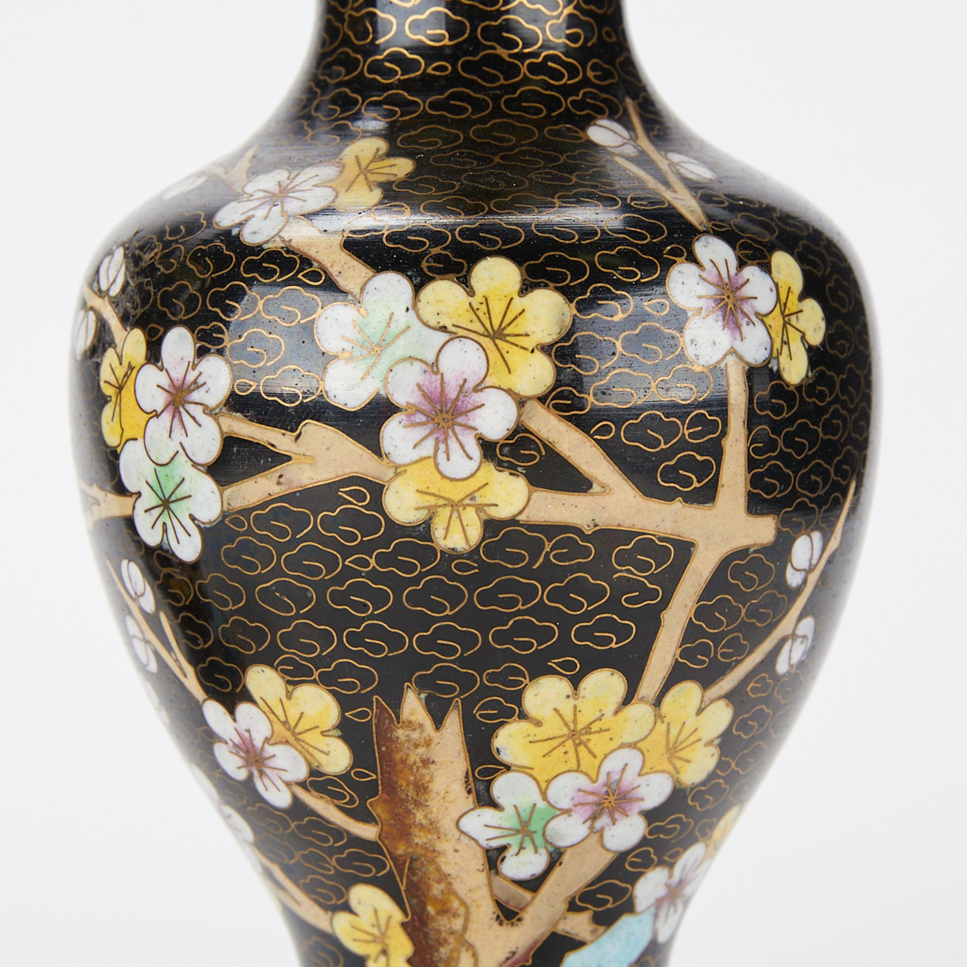 Pair of Small Chinese Cloisonne Vases - Bild 6 aus 13
