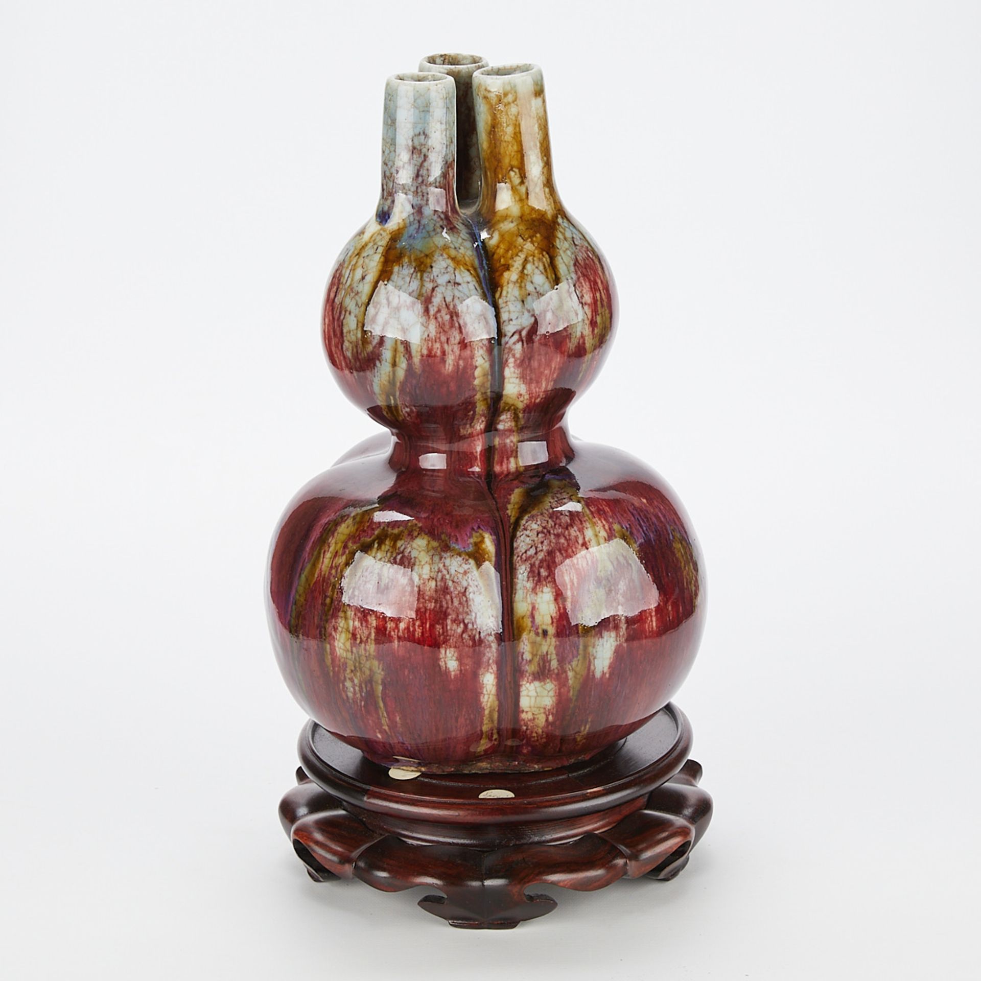 Chinese Porcelain Flambe Double Gourd Vase - Bild 6 aus 13