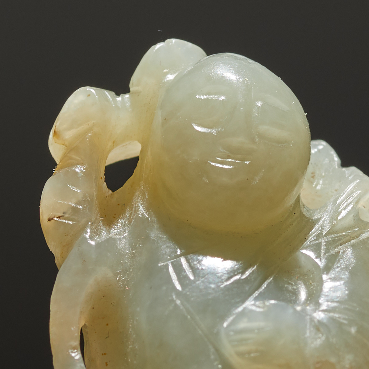 18th-19th c. Fine Chinese Jade Carving of a Boy - Image 2 of 5