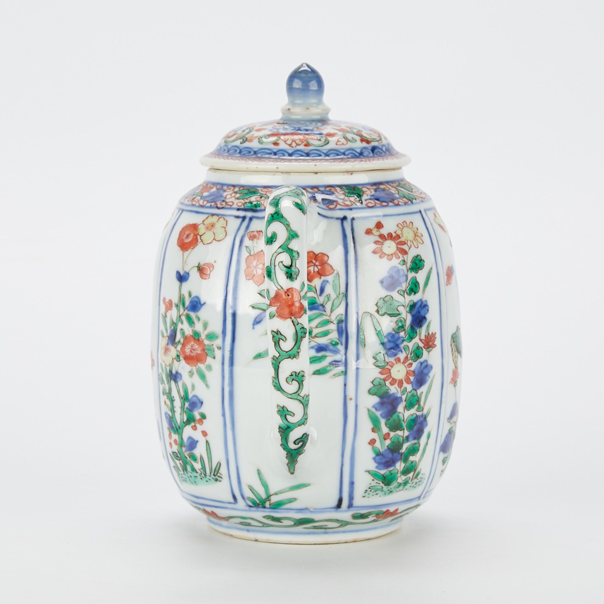 18th c. Chinese Famille Verte Porcelain Teapot - Bild 4 aus 10
