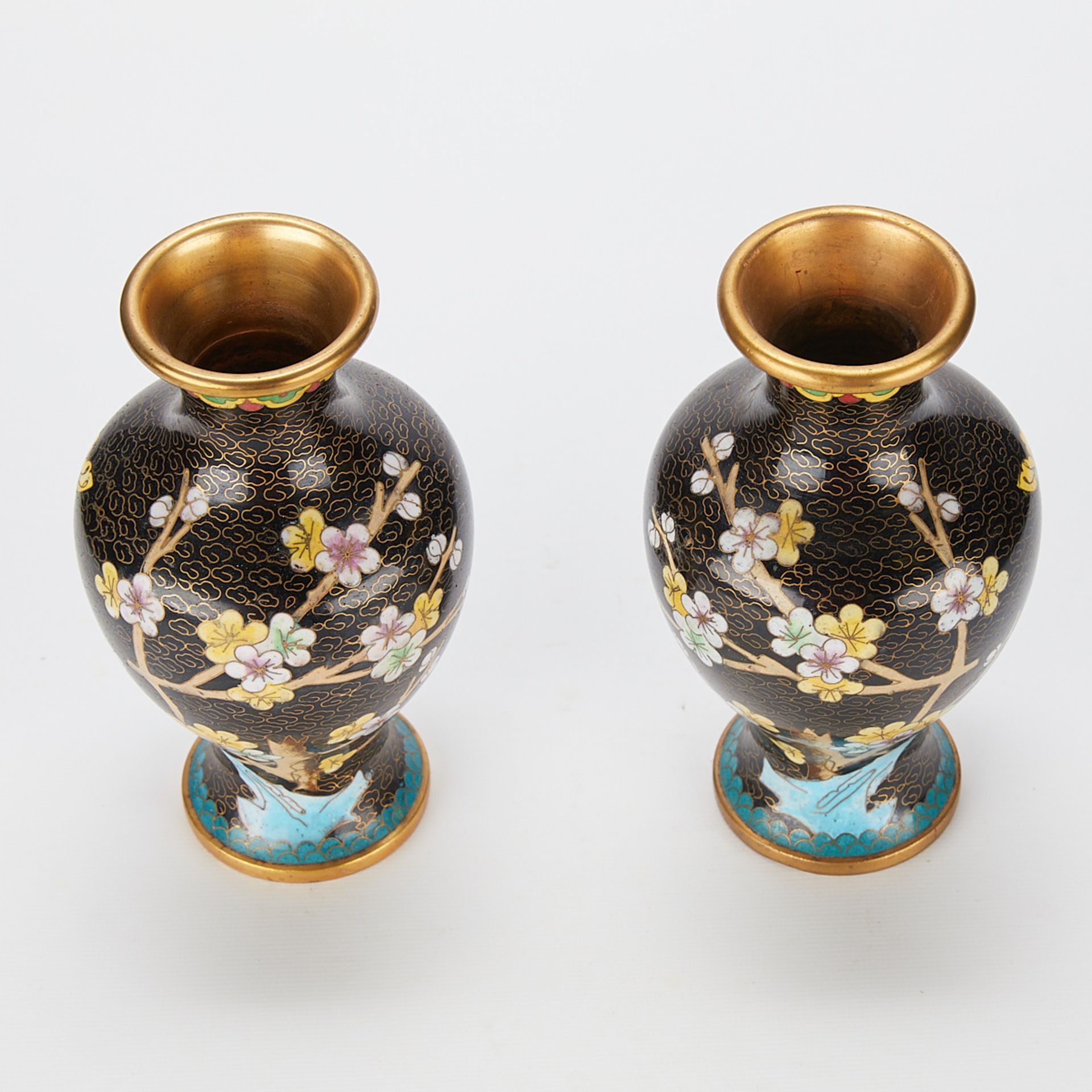 Pair of Small Chinese Cloisonne Vases - Bild 5 aus 13