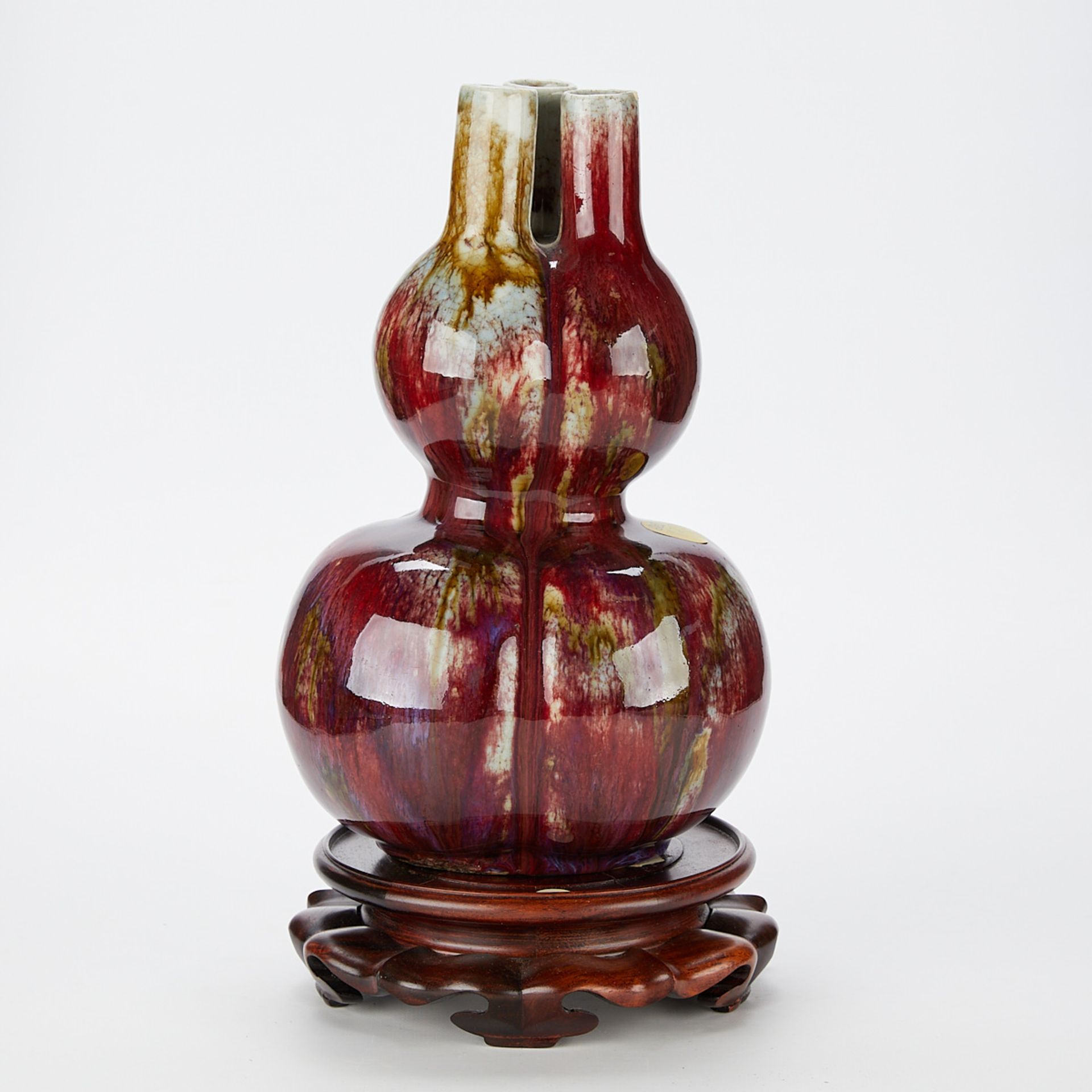 Chinese Porcelain Flambe Double Gourd Vase - Bild 13 aus 13