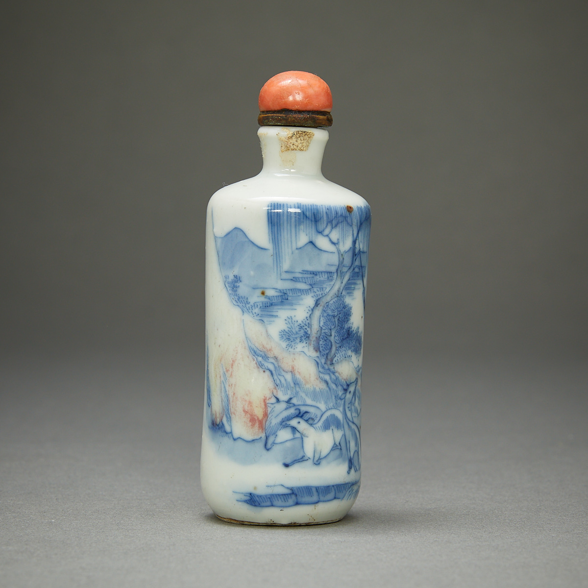 Chinese Blue & White Porcelain Snuff Bottle - Image 5 of 10