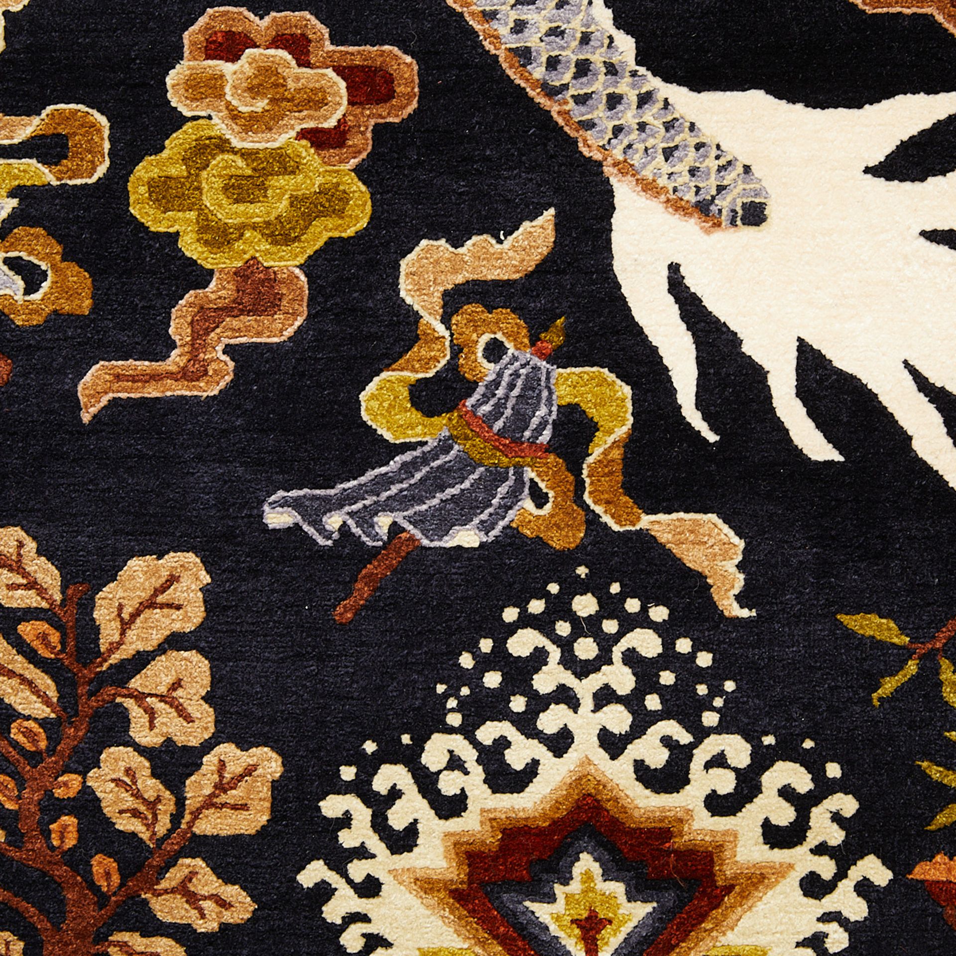 20th c. Chinese Silk Runner Rug - Bild 6 aus 8