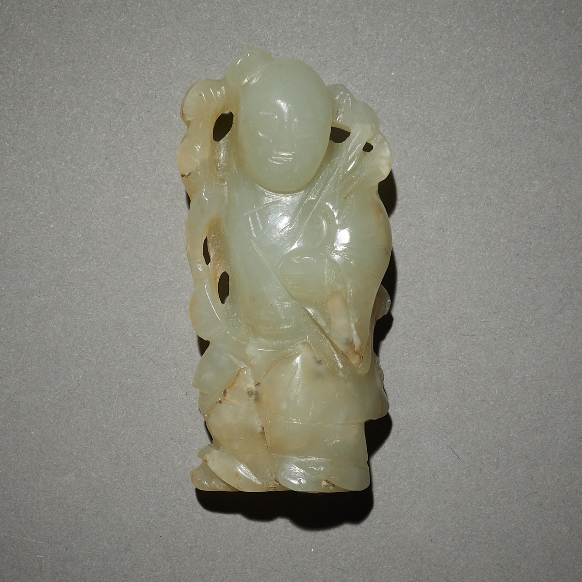 18th-19th c. Fine Chinese Jade Carving of a Boy - Image 3 of 5