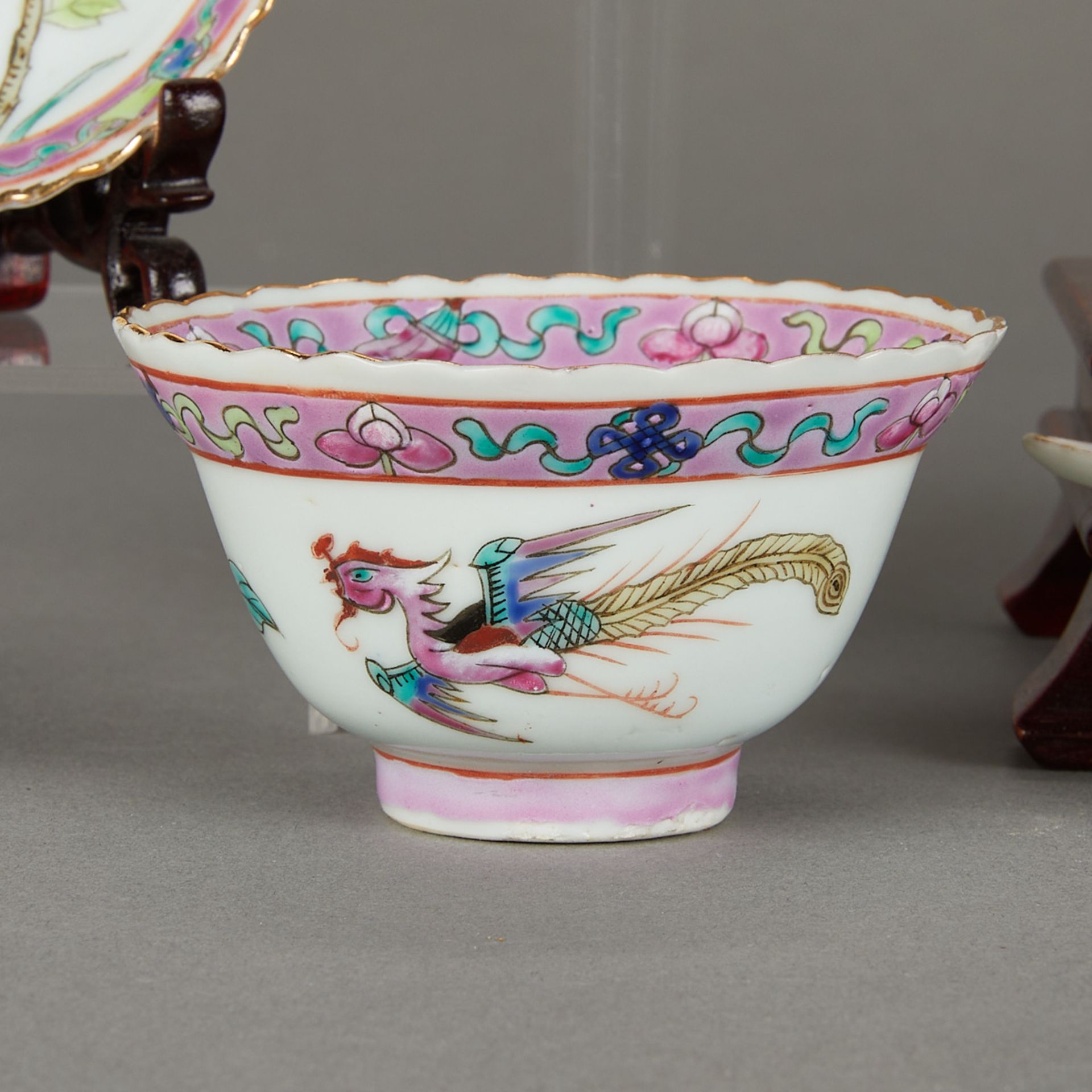 12 Chinese 19th c. Famille Rose Porcelain Objects - Bild 8 aus 19