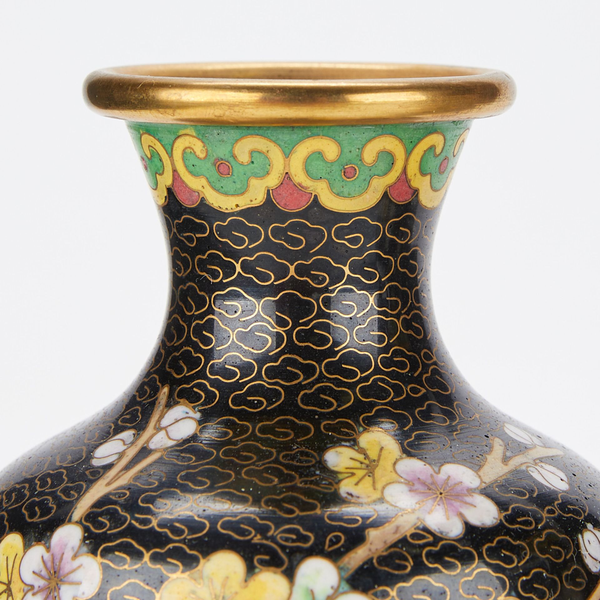 Pair of Small Chinese Cloisonne Vases - Bild 7 aus 13
