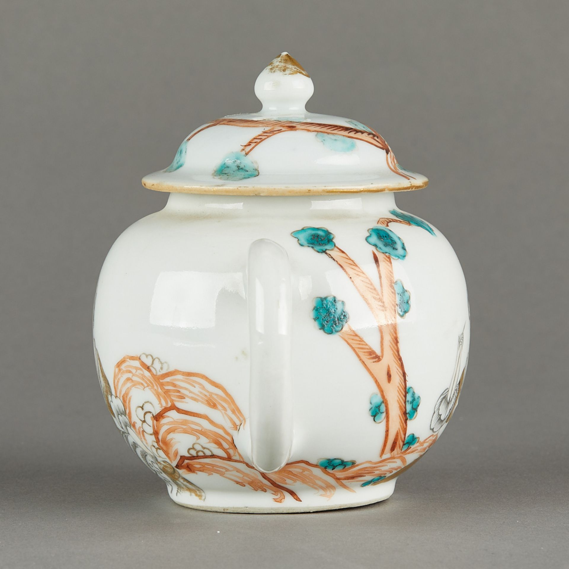 Chinese Export Famille Verte Porcelain Teapot - Bild 5 aus 11