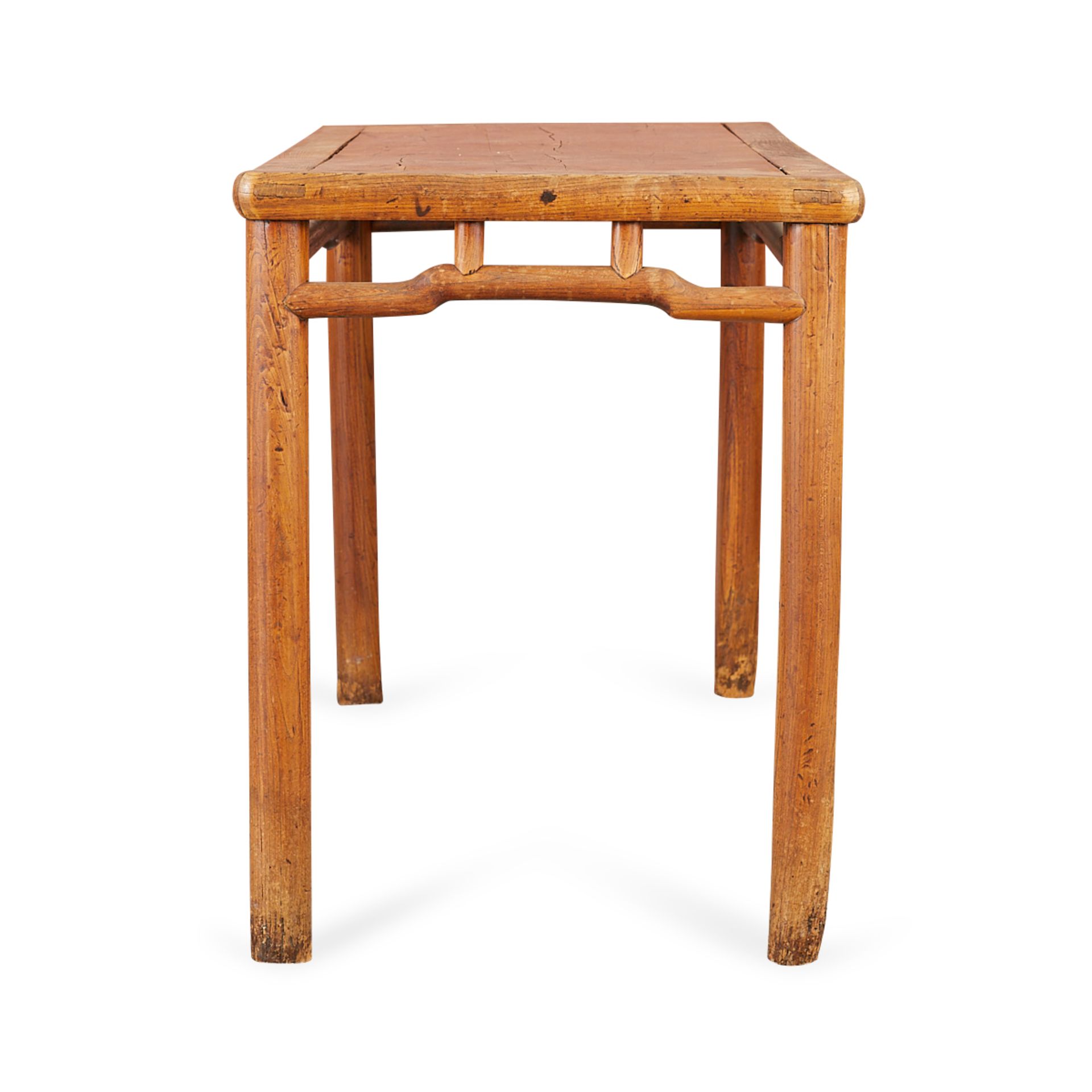 18th c. Chinese Elm Wood Corner Leg Painting Table - Bild 4 aus 10