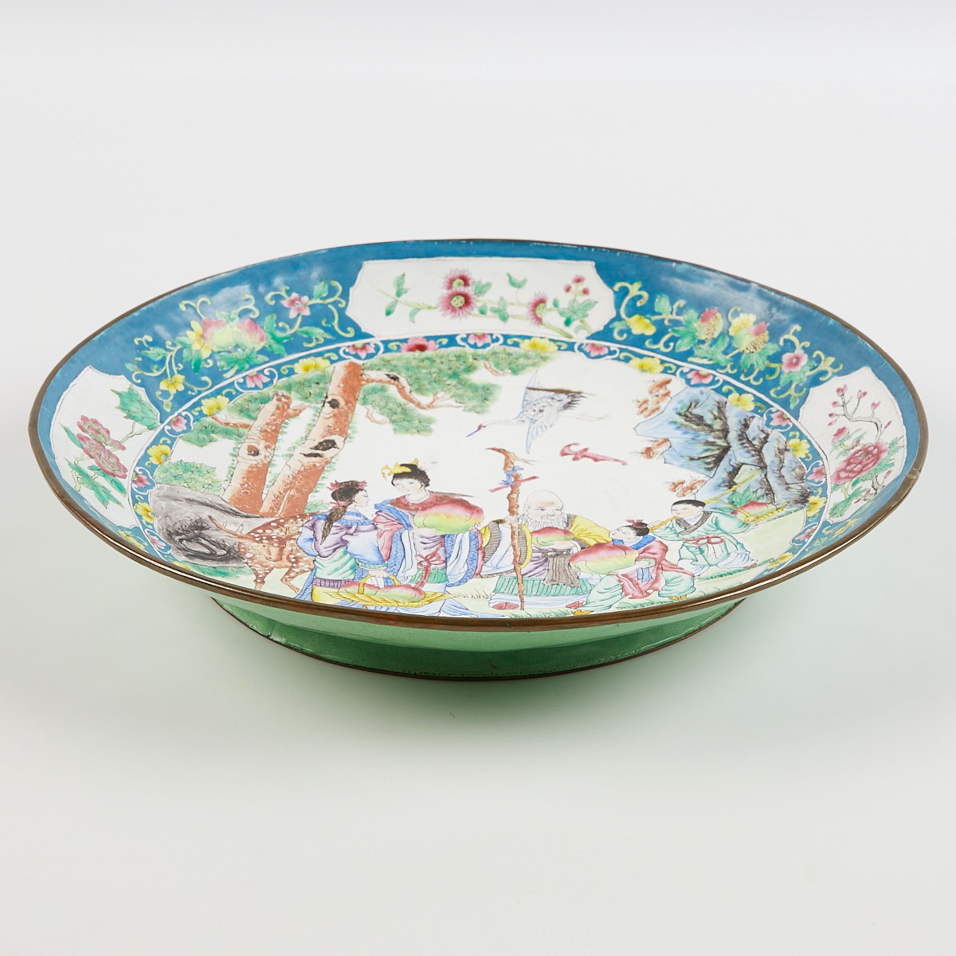 20th c. Chinese Peking Enamel Platter - Image 2 of 8