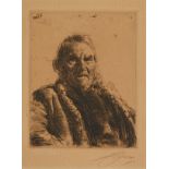 Anders Zorn "Old Soldier" Etching 1911