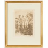 Anders Zorn "Three Sisters" Etching 1913