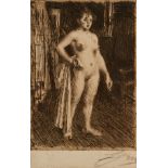 Anders Zorn "Venus de la Vilette" Etching 1893