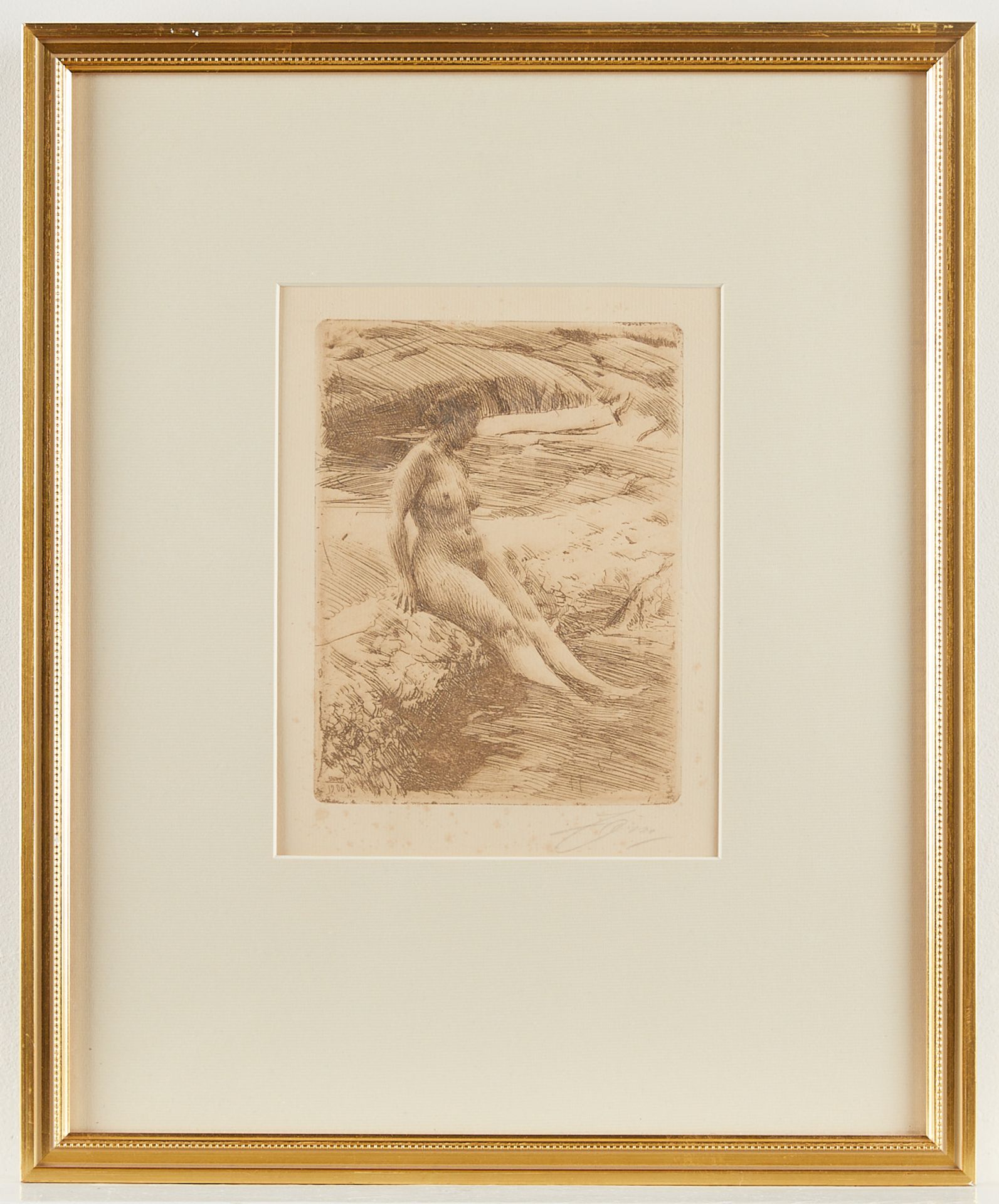 Anders Zorn "Sandhamn" Etching 1906 - Bild 2 aus 4