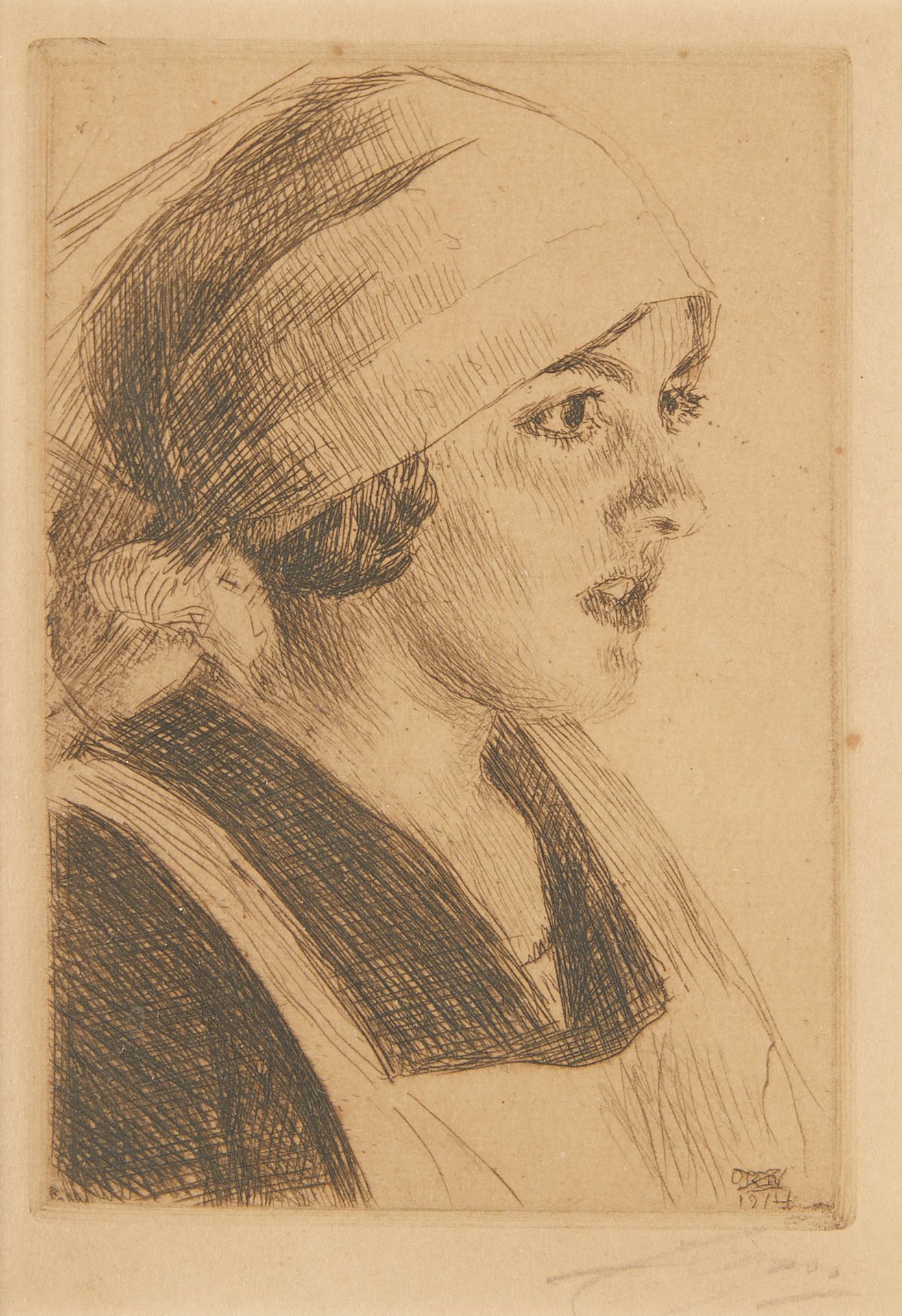 Anders Zorn "Gulli I" Etching 1914