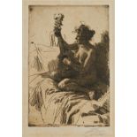 Anders Zorn "Souvenir/Guitar" Etching 1895