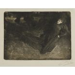 Anders Zorn "On The Ice/Pa Isen" Etching 1898