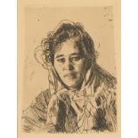 Anders Zorn "Young Girl from Mora" Etching 1903