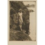 Anders Zorn "Precipice/Braddjup" Etching 1909