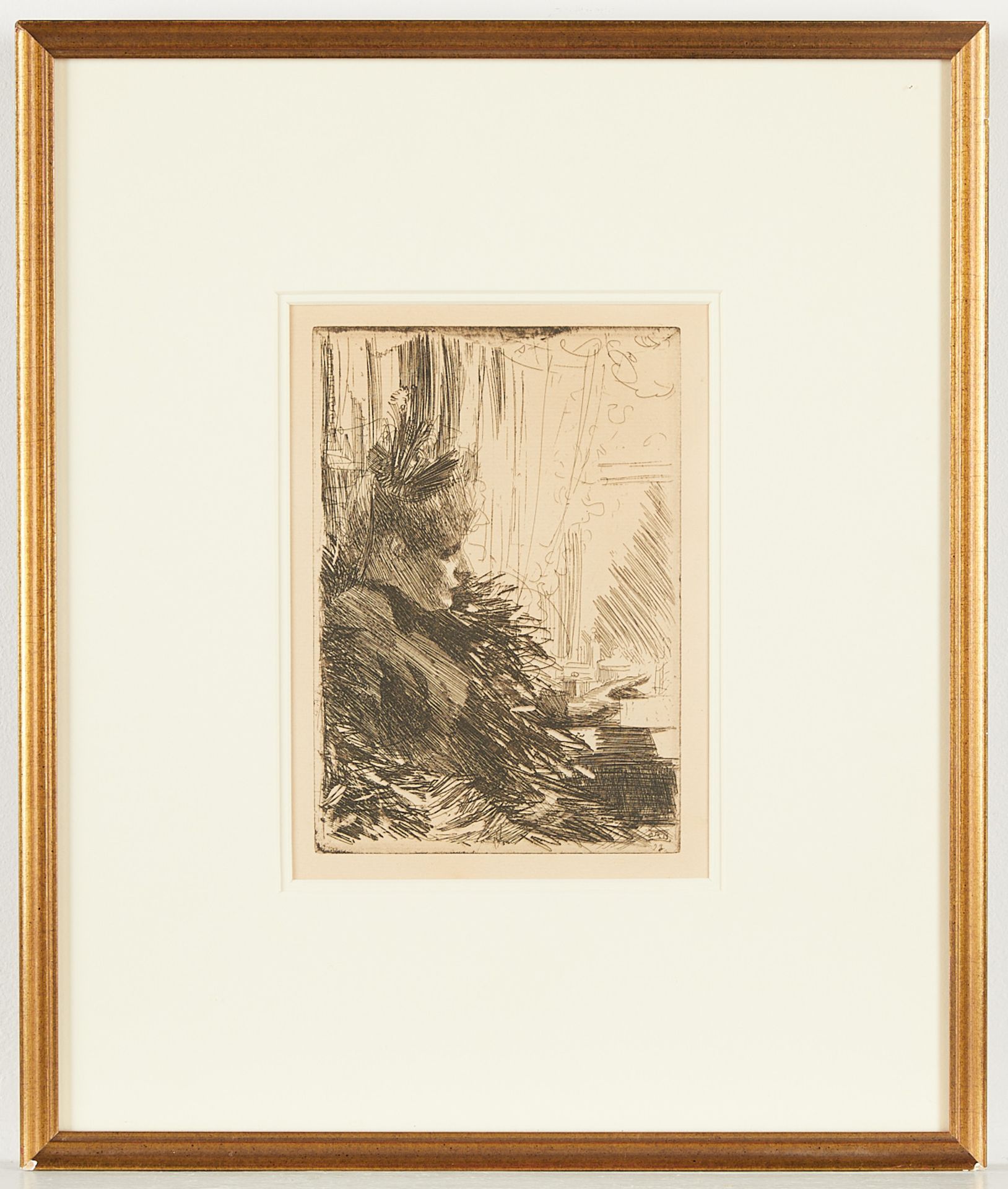 Anders Zorn "Gerda Gronberg II" Etching 1892 - Bild 2 aus 5