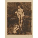 Anders Zorn "The Ford/Vadstallet" Etching 1912