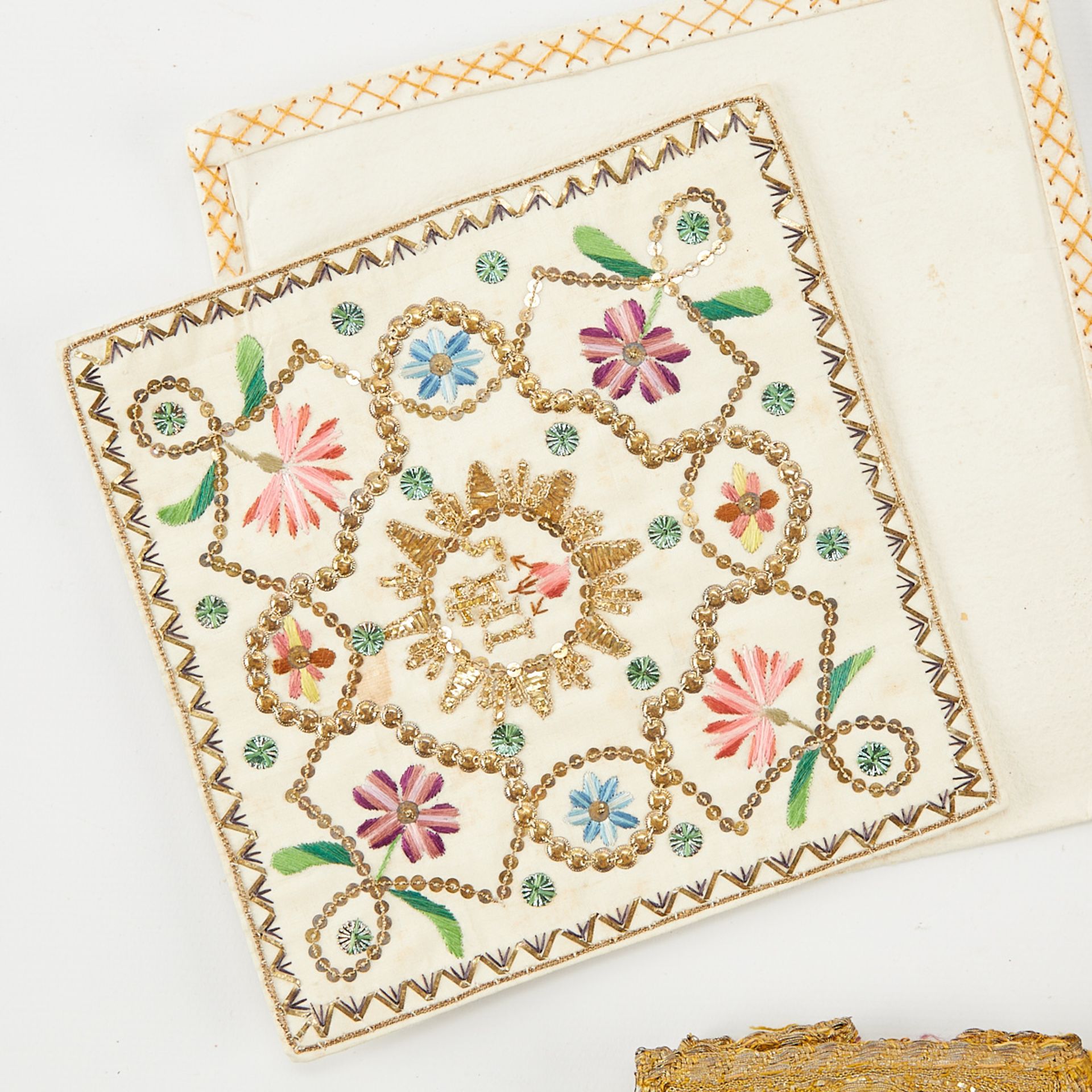 Group 18th-19th c. Italian Embroideries & Relics - Image 5 of 14