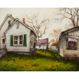 Rod Massey "Between Houses, Spring" Painting 2000