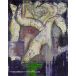 Aaron Fink "White Rose/Purple Ground" Painting