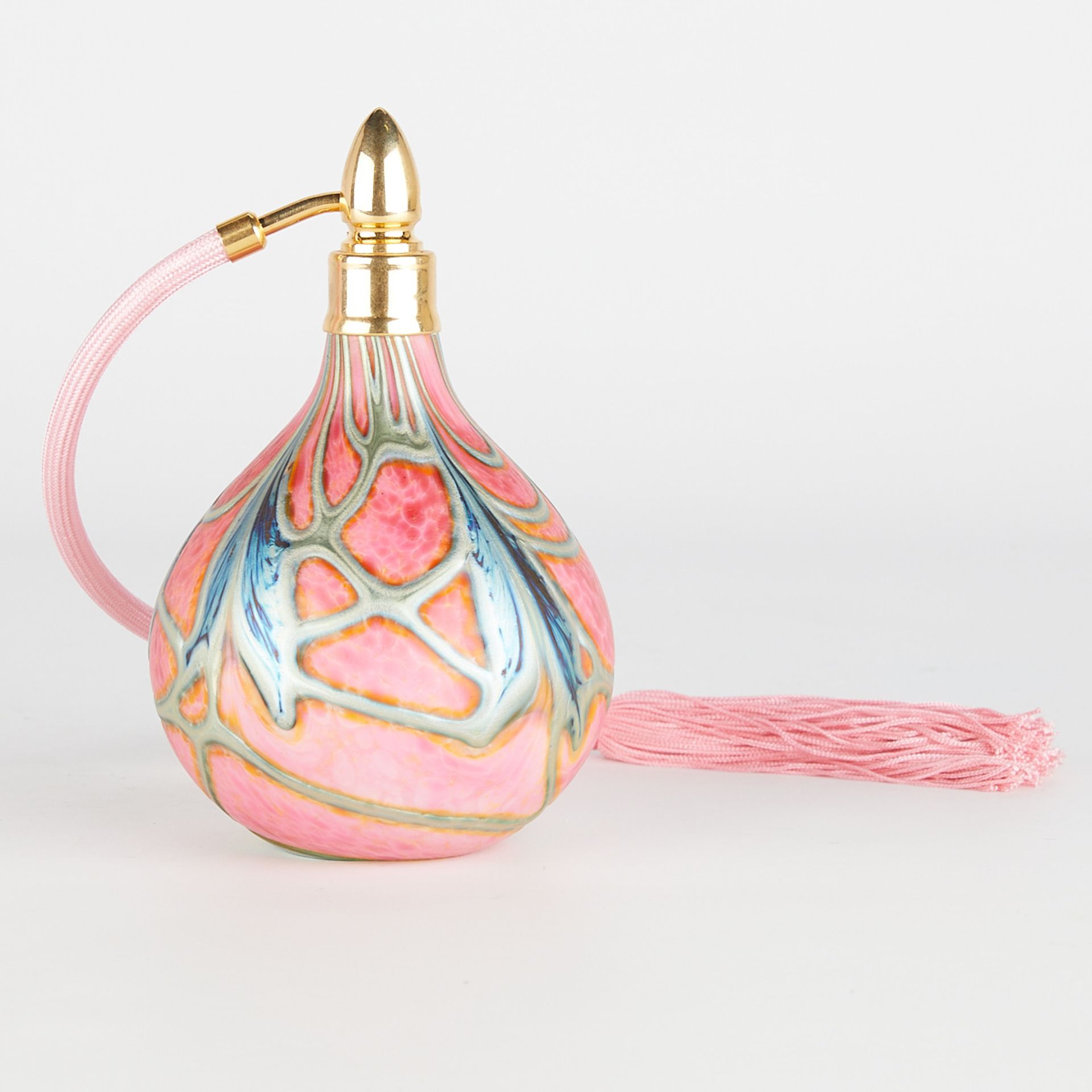 Daniel Lotton Pink Glass Perfume Atomizer - Image 5 of 9