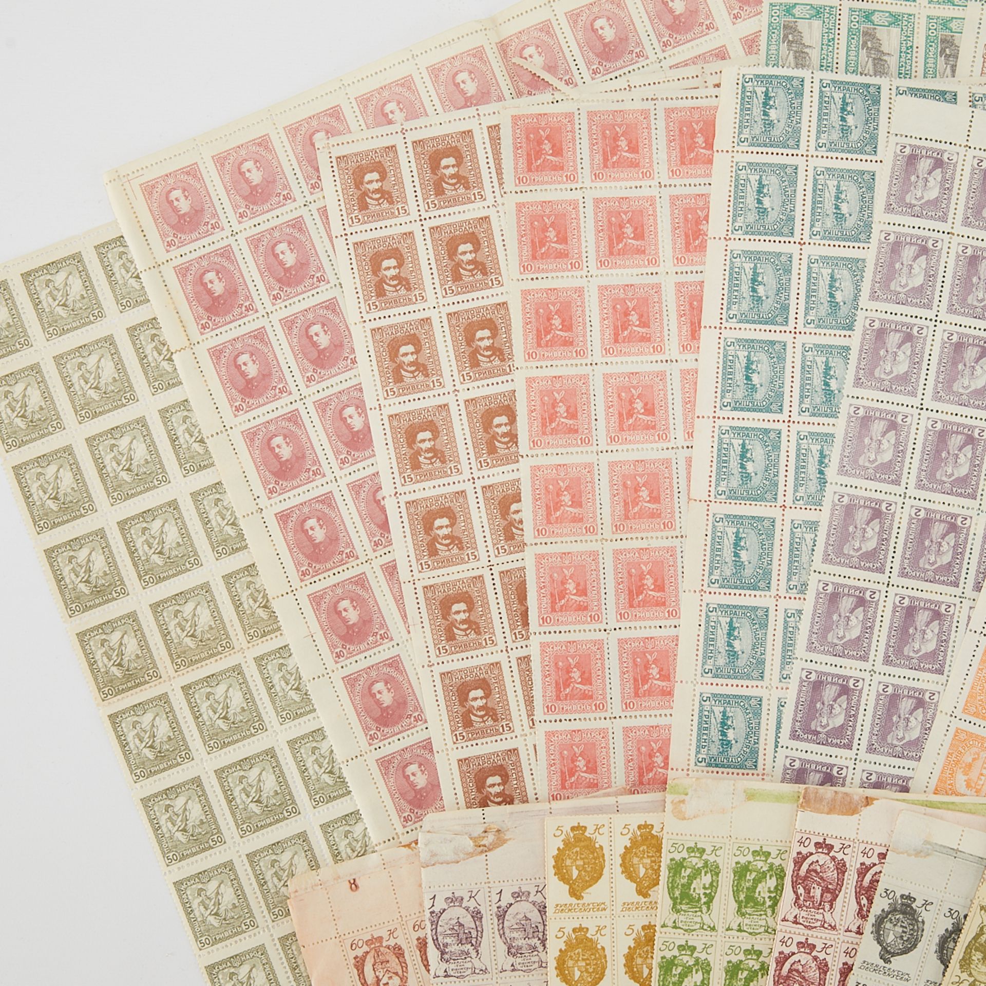 Lrg Grp Stamp Sheets from Liechtenstein & Ukraine - Image 5 of 5