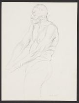 Paul Cadmus Male Figure Graphite on Paper