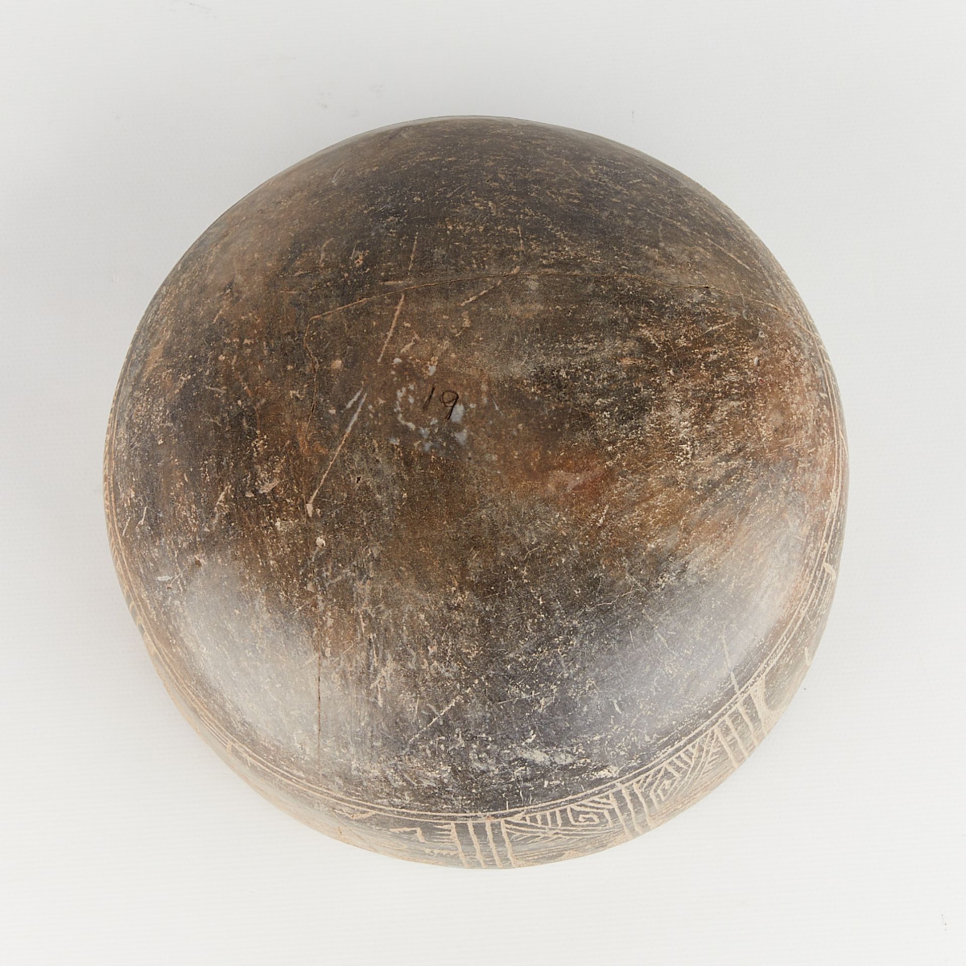 Pre-Columbian Style Black Slip Ceramic Bowl - Bild 7 aus 10