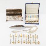 21 Sterling Flatware & Letter Tray 17.36 ozt