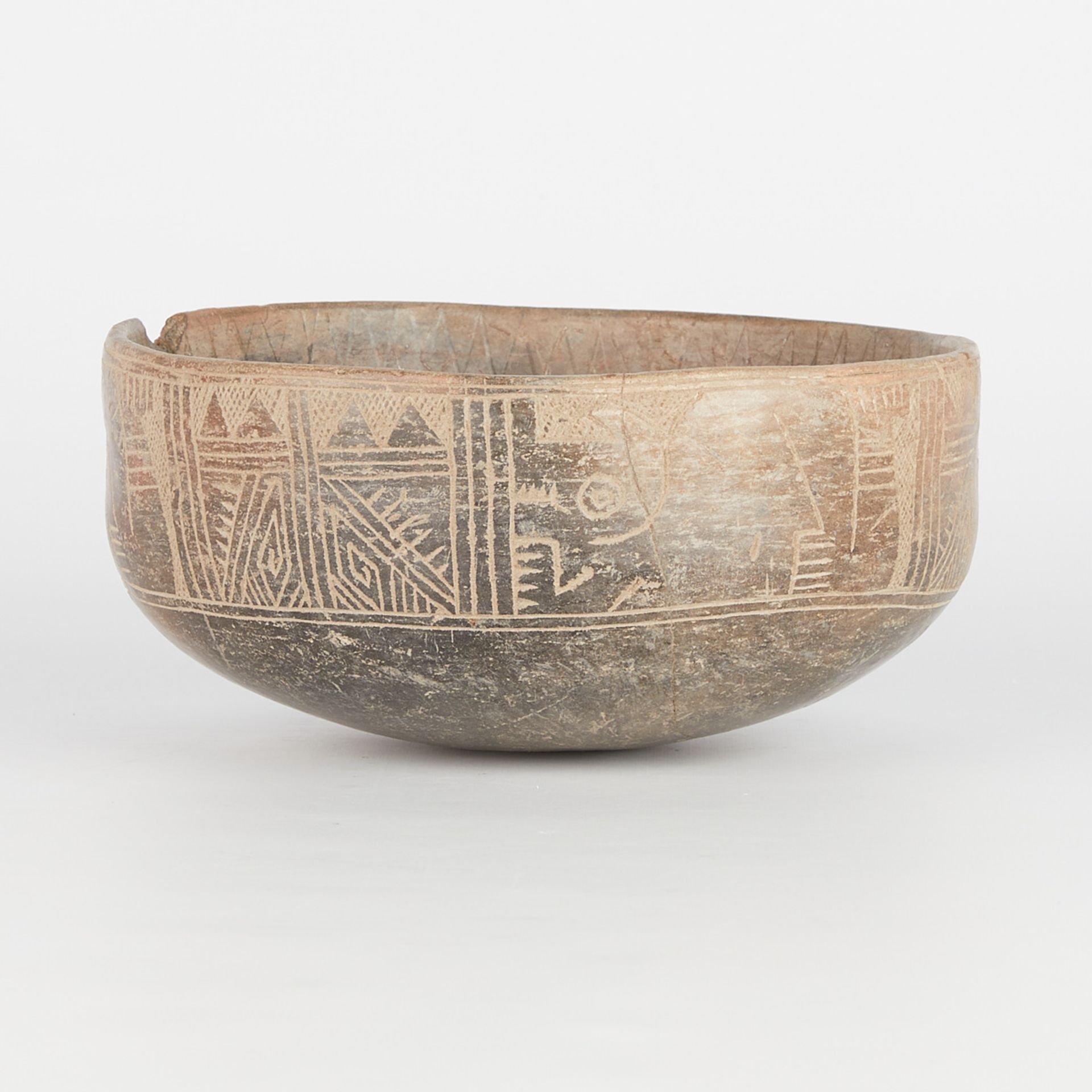 Pre-Columbian Style Black Slip Ceramic Bowl - Bild 5 aus 10