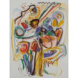 Marilyn Annin Watercolor Abstract Painting 1979