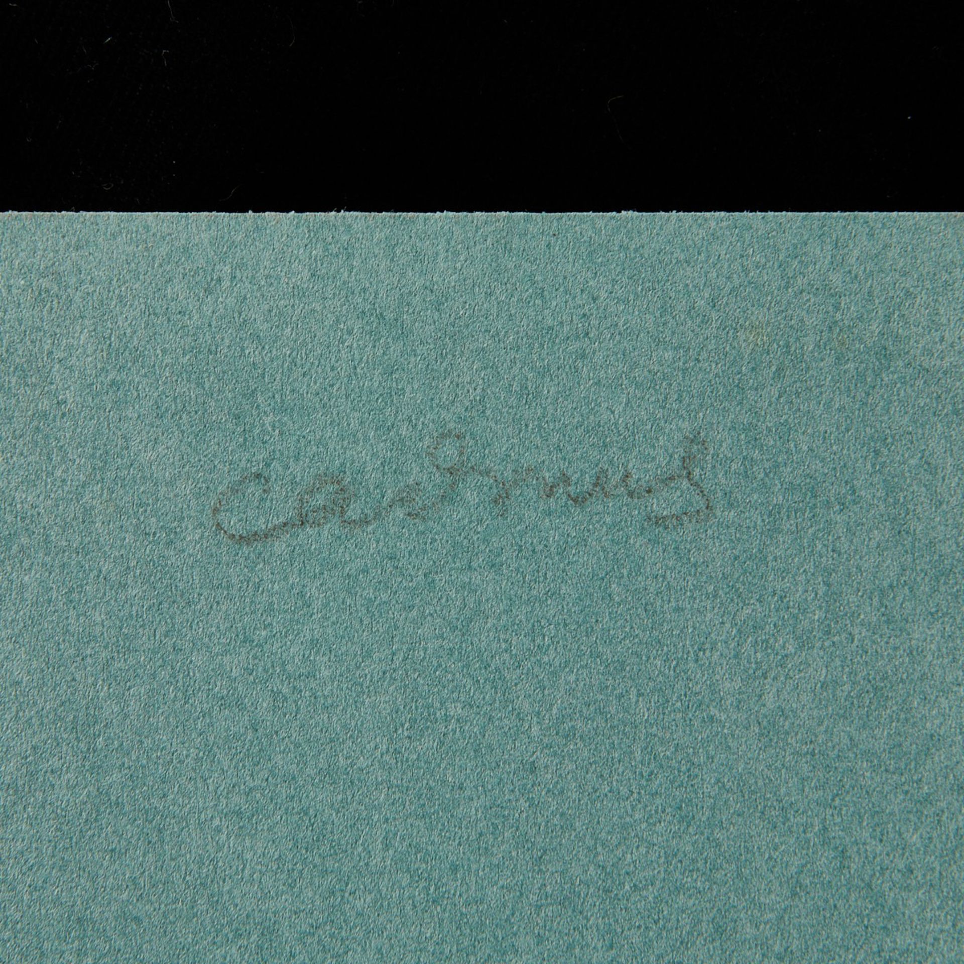 Paul Cadmus Seated Male Nude Crayon on Green Paper - Bild 2 aus 3