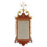 Federal Chippendale Style Mahogany & Gilt Mirror