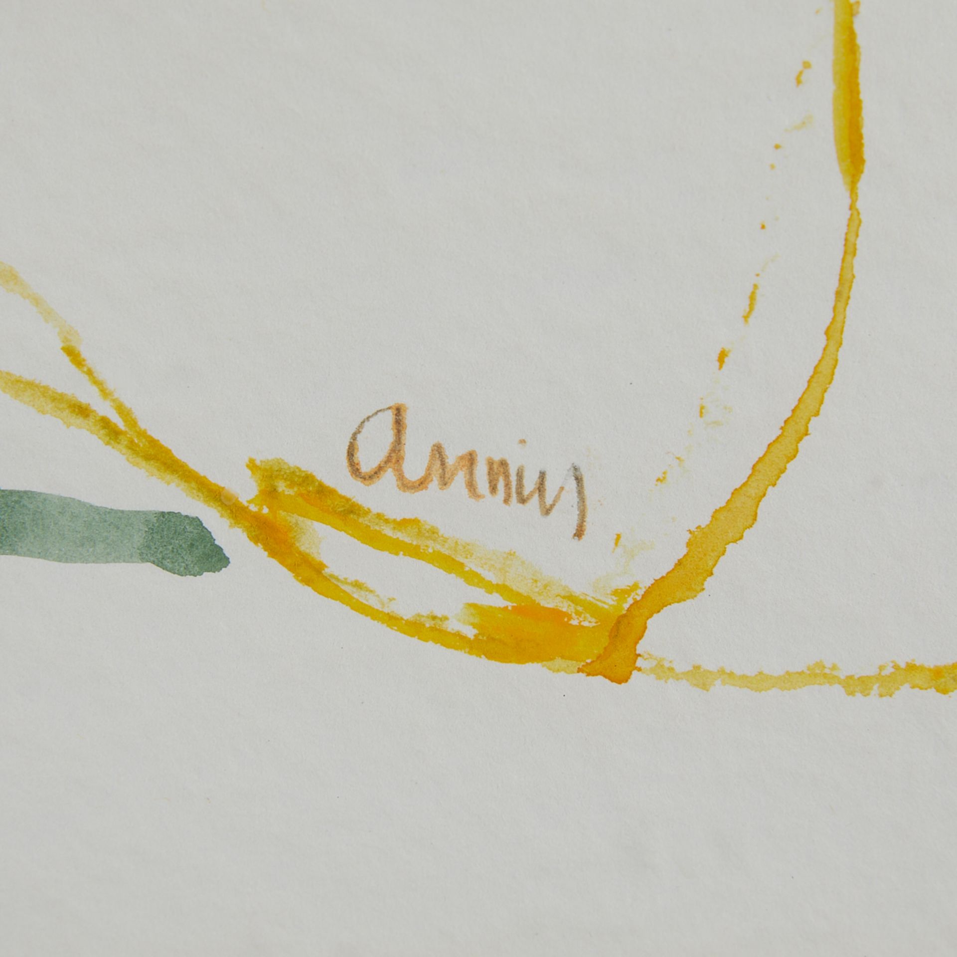 Marilyn Annin Watercolor Abstract Painting 1979 - Image 4 of 7