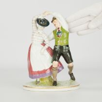 KPM Schwegerle "Dancing Peasants" Porcelain