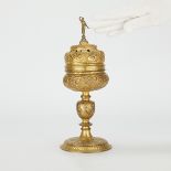 Gilt Copper Incense Burner w/ Figure