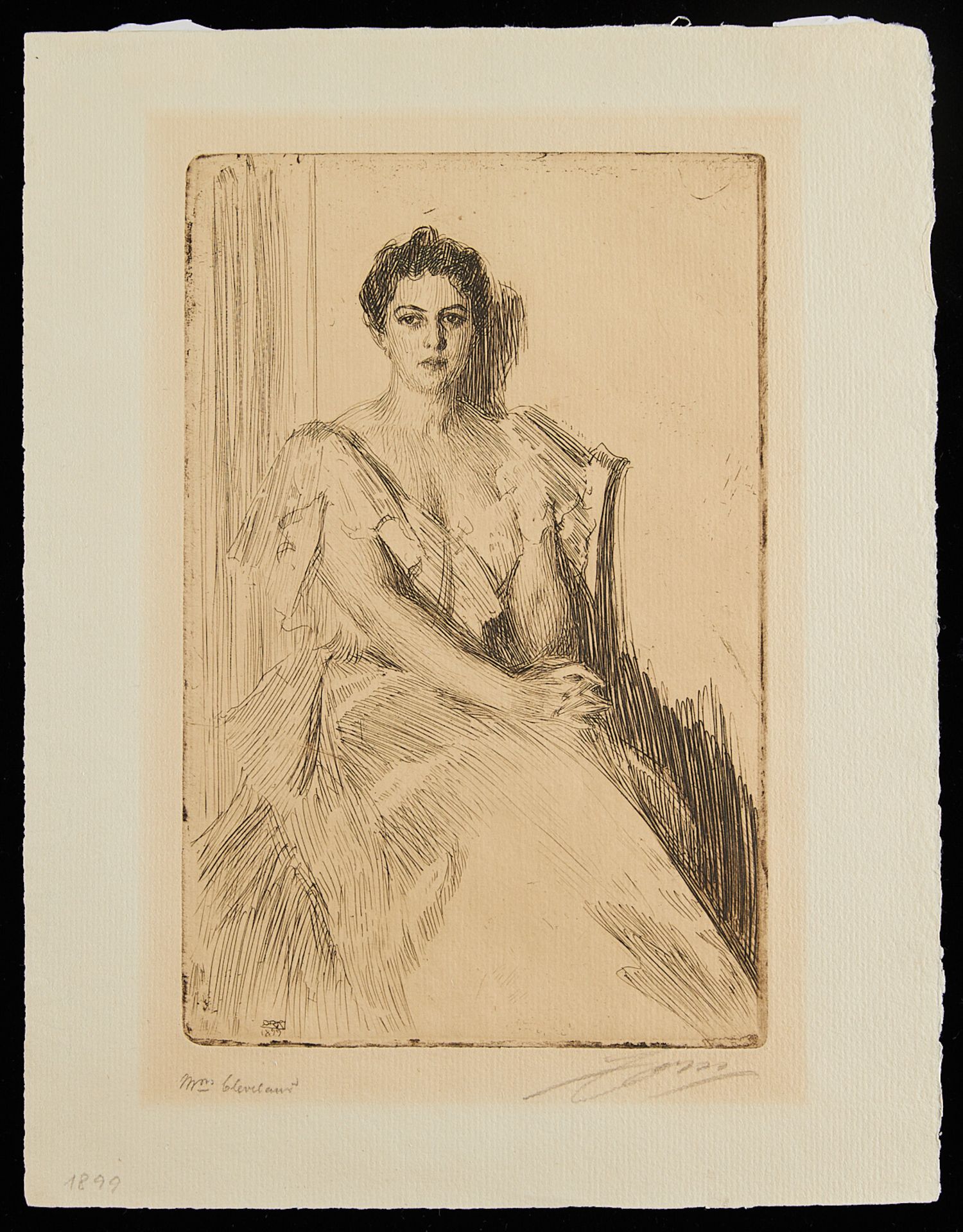 Anders Zorn "Mrs. Cleveland II" Etching 1899 - Bild 3 aus 4