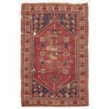 Caucasian Handwoven Wool Rug 5'7" x 3'7"