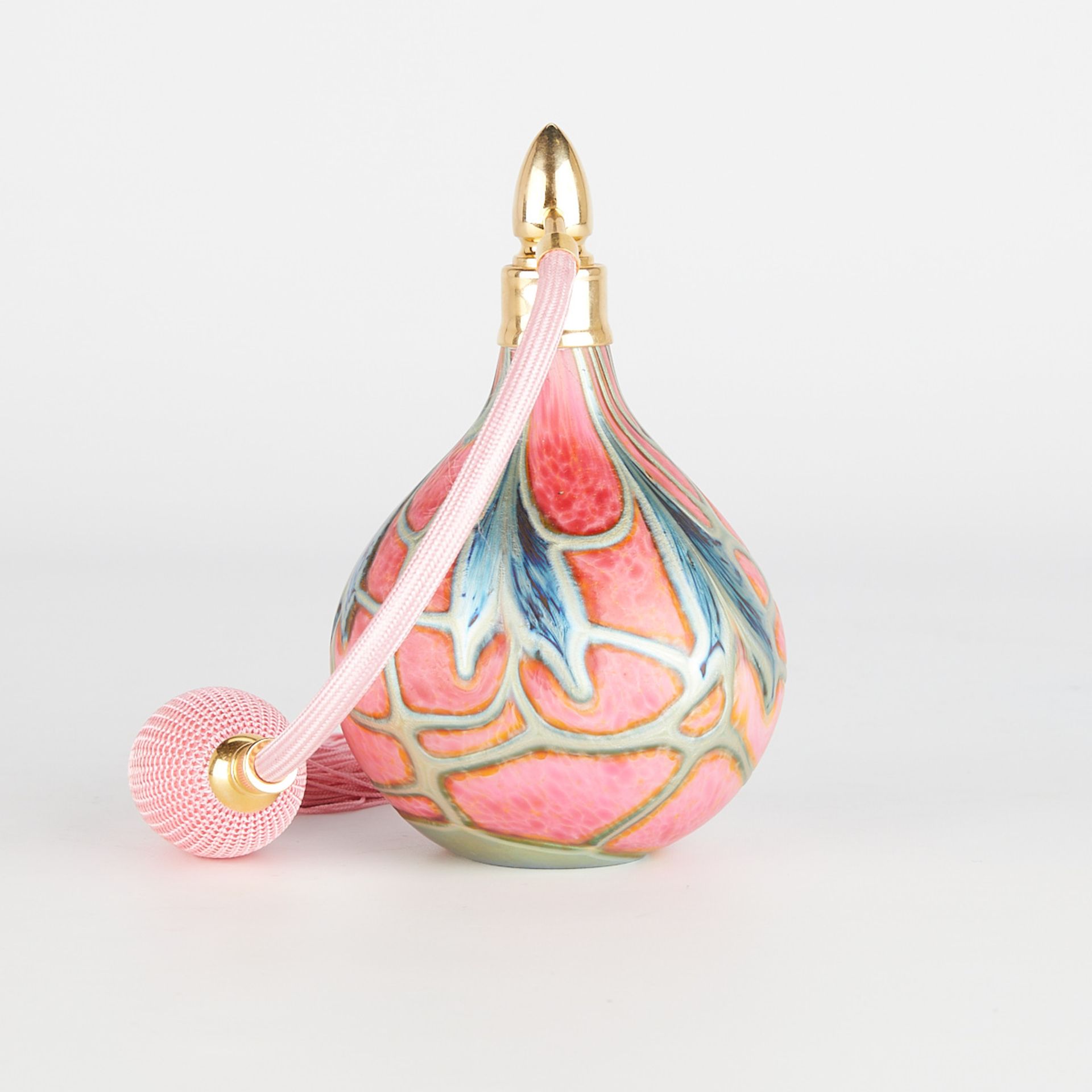 Daniel Lotton Pink Glass Perfume Atomizer - Image 4 of 9