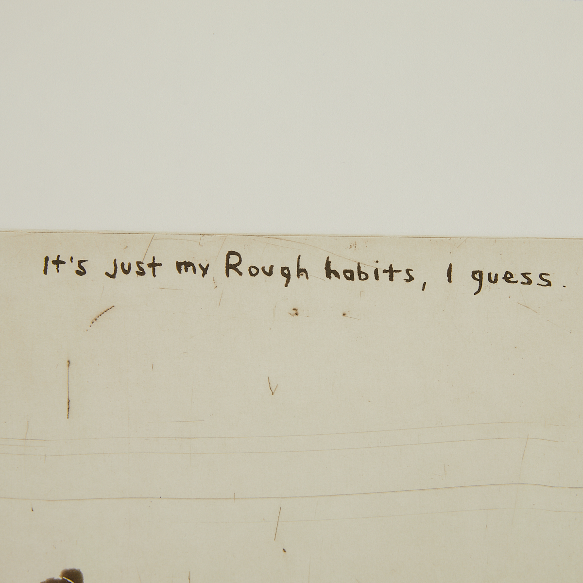 David Rathman "It's Just my Rough Habits" Etching - Image 4 of 8