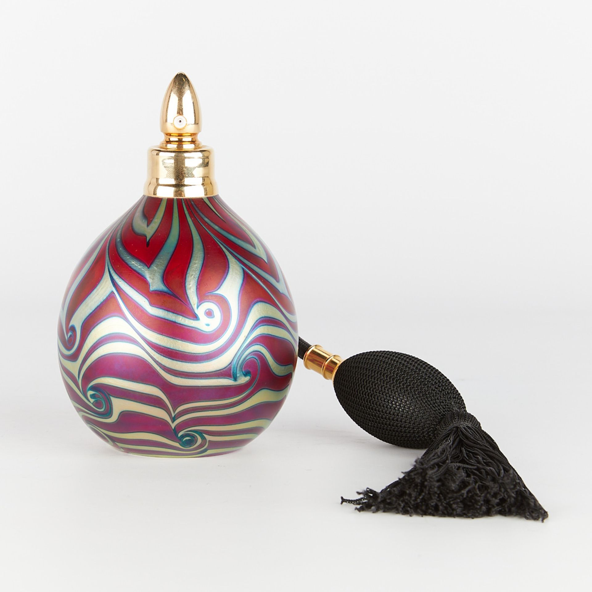 Daniel Lotton Purple Glass Perfume Atomizer - Image 6 of 10
