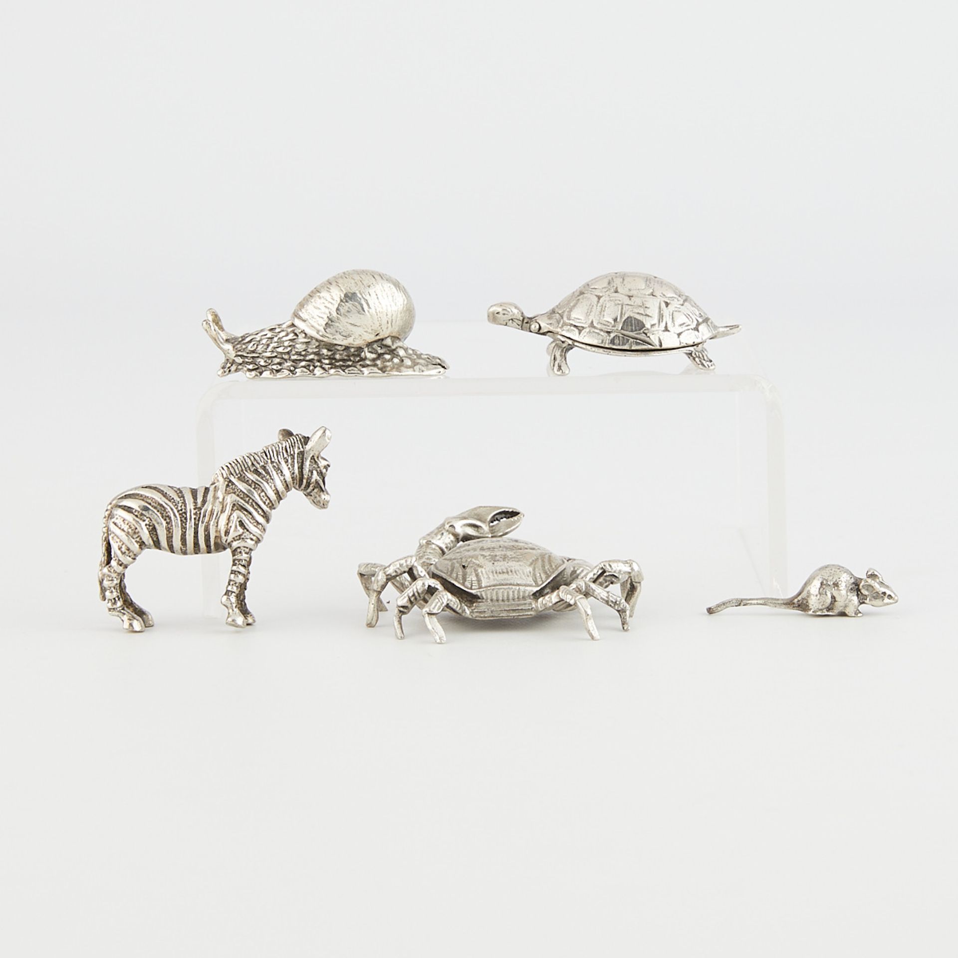 5 Florentine 800 Silver Miniature Animals - Image 5 of 13