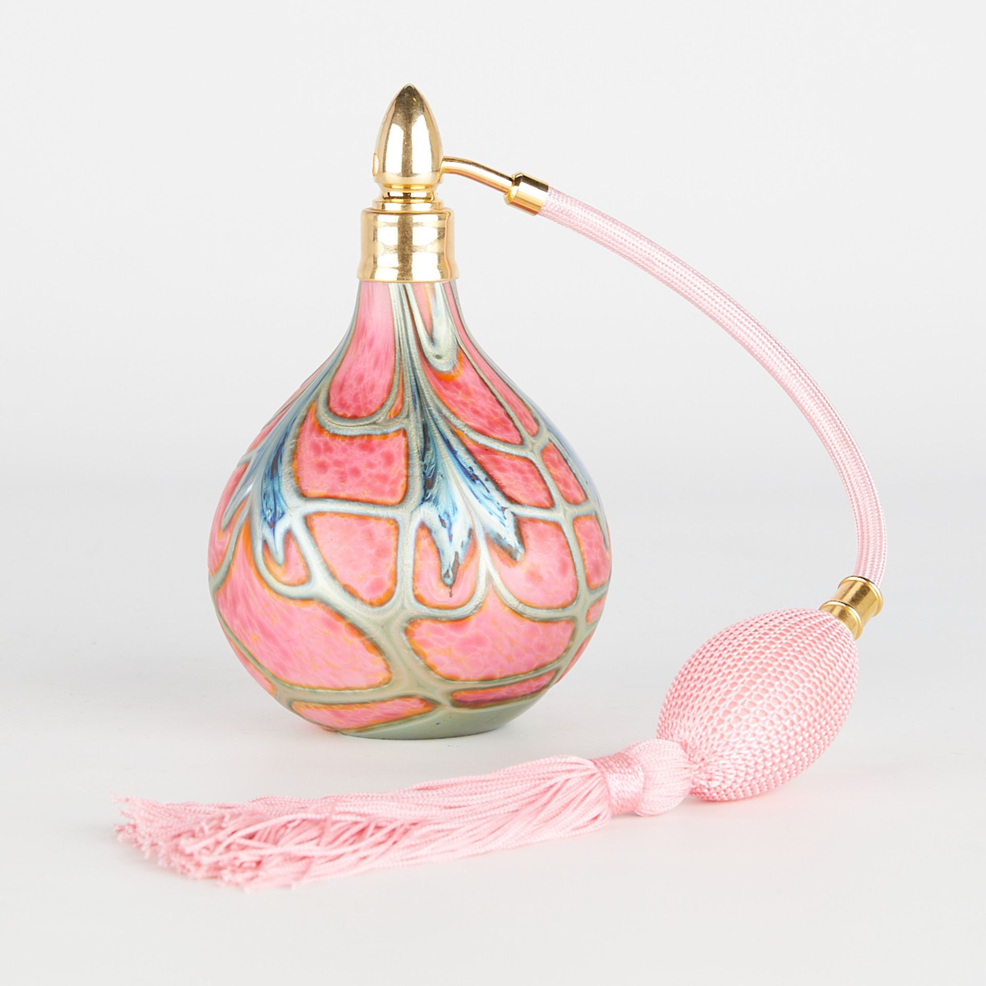 Daniel Lotton Pink Glass Perfume Atomizer - Image 3 of 9