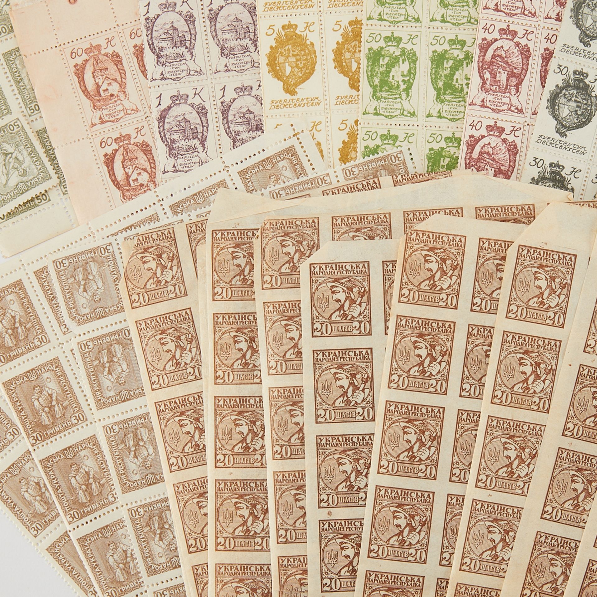 Lrg Grp Stamp Sheets from Liechtenstein & Ukraine - Image 3 of 5